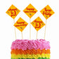 3rd Anniversary Cake Topper Pack of 10 Nos for Cake Decoration Theme Party Item For Boys Girls Adults Birthday Theme Decor