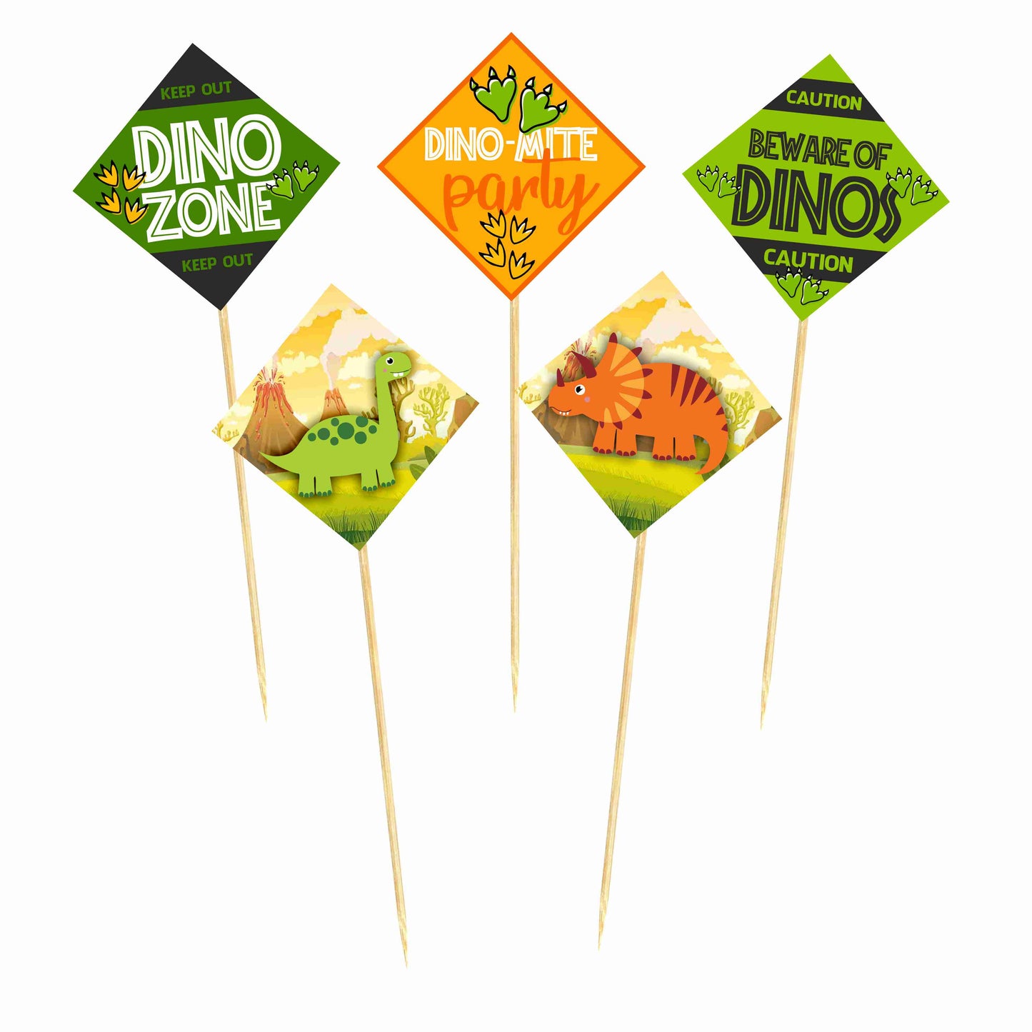 Dinosaur Theme Cake Topper Pack of 10 Nos for Birthday Cake Decoration Theme Party Item For Boys Girls Adults Birthday Theme Decor