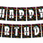 Moustache Theme Happy Birthday Banner for Photo Shoot Backdrop and Theme Party