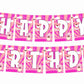 Pink Teddy Bear Theme Happy Birthday Banner for Photo Shoot Backdrop and Theme Party