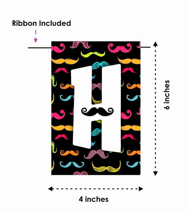 Moustache Theme Happy Birthday Banner for Photo Shoot Backdrop and Theme Party