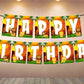 Lion Theme Happy Birthday Banner for Photo Shoot Backdrop and Theme Party