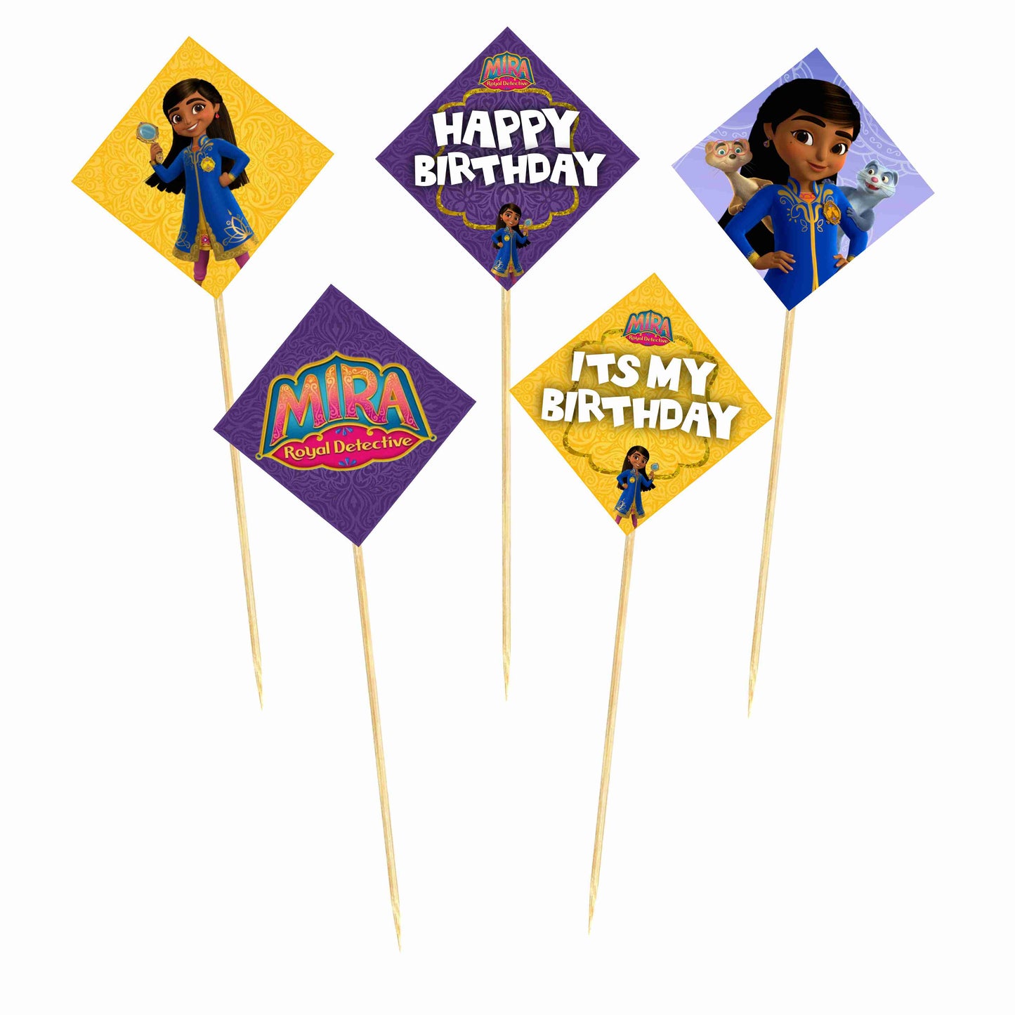 Mira Detective Theme Cake Topper Pack of 10 Nos for Birthday Cake Decoration Theme Party Item For Boys Girls Adults Birthday Theme Decor
