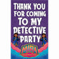Mira Detective Theme Return Gifts Thank You Tags Thank u Cards for Gifts 20 Nos Cards and Glue Dots