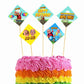 Motu Patlu Theme Cake Topper Pack of 10 Nos for Birthday Cake Decoration Theme Party Item For Boys Girls Adults Birthday Theme Decor
