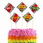 Sports Car Theme Cake Topper Pack of 10 Nos for Birthday Cake Decoration Theme Party Item For Boys Girls Adults Birthday Theme Decor