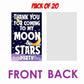Moon and Stars theme Return Gifts Thank You Tags Thank u Cards for Gifts 20 Nos Cards and Glue Dots