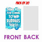 Bubbles theme Return Gifts Thank You Tags Thank u Cards for Gifts 20 Nos Cards and Glue Dots