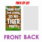 Tiger theme Return Gifts Thank You Tags Thank u Cards for Gifts 20 Nos Cards and Glue Dots