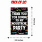 Moustache theme Return Gifts Thank You Tags Thank u Cards for Gifts 20 Nos Cards and Glue Dots