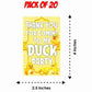 Duck theme Return Gifts Thank You Tags Thank u Cards for Gifts 20 Nos Cards and Glue Dots