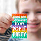 Pop It theme Return Gifts Thank You Tags Thank u Cards for Gifts 20 Nos Cards and Glue Dots