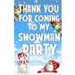 Snowman theme Return Gifts Thank You Tags Thank u Cards for Gifts 20 Nos Cards and Glue Dots