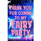 Fairy theme Return Gifts Thank You Tags Thank u Cards for Gifts 20 Nos Cards and Glue Dots
