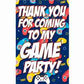 Video Game theme Return Gifts Thank You Tags Thank u Cards for Gifts 20 Nos Cards and Glue Dots