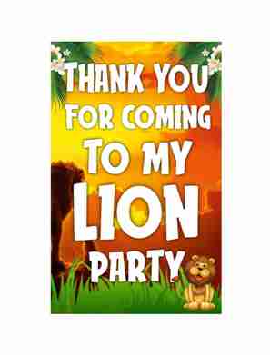 Lion theme Return Gifts Thank You Tags Thank u Cards for Gifts 20 Nos Cards and Glue Dots