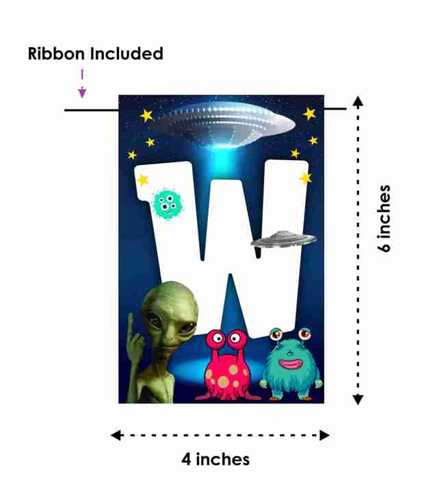 Aliens Welcome Banner for Party Entrance Home Welcoming Birthday Decoration Party Item