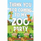 Zoo Theme Return Gifts Thank You Tags Thank u Cards for Gifts 20 Nos Cards and Glue Dots