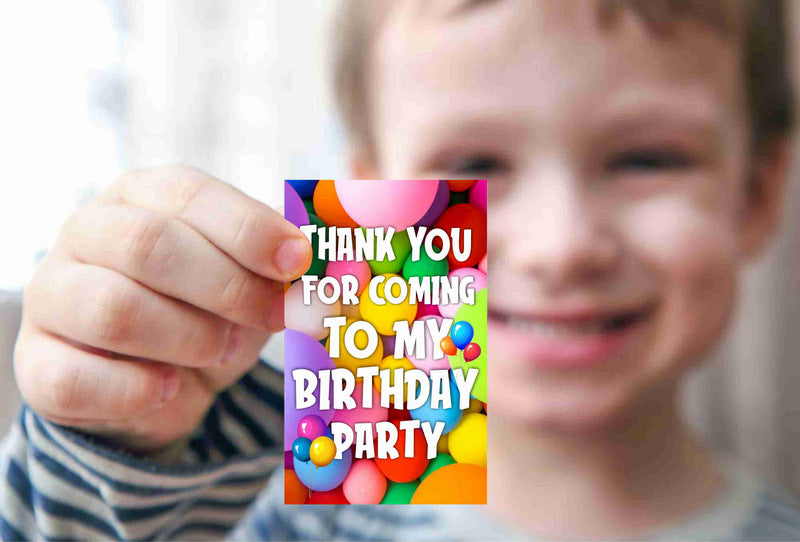 Colorful Balloons theme Return Gifts Thank You Tags Thank u Cards for Gifts 20 Nos Cards and Glue Dots