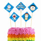 Doremon Theme Cake Topper Pack of 10 Nos for Birthday Cake Decoration Theme Party Item For Boys Girls Adults Birthday Theme Decor