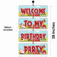 Farm Animals Theme Birthday Welcome Board Welcome to My Birthday Party Board for Door Party Hall Entrance Decoration Party Item for Indoor and Outdoor 2.3 feet