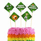 Football Theme Cake Topper Pack of 10 Nos for Birthday Cake Decoration Theme Party Item For Boys Girls Adults Birthday Theme Decor