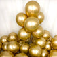 Gold Chrome Metallic 12 Inches Pack of 10 Balloons with Shiny Surface For Birthdays/Anniversary/Engagement/Baby Shower/bachelorette Party Decorations