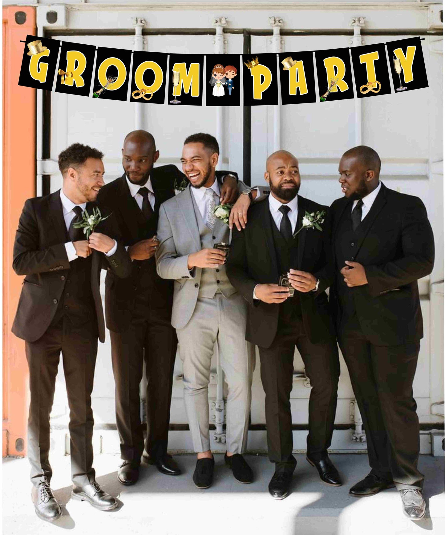 Groom Party Banner for Photo Shoot Backdrop and Theme Party