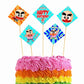 Haagemaru Theme Cake Topper Pack of 10 Nos for Birthday Cake Decoration Theme Party Item For Boys Girls Adults Birthday Theme Decor