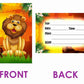 Lion Theme Children's Birthday Party Invitations Cards with Envelopes - Kids Birthday Party Invitations for Boys or Girls,- Invitation Cards (Pack of 10)