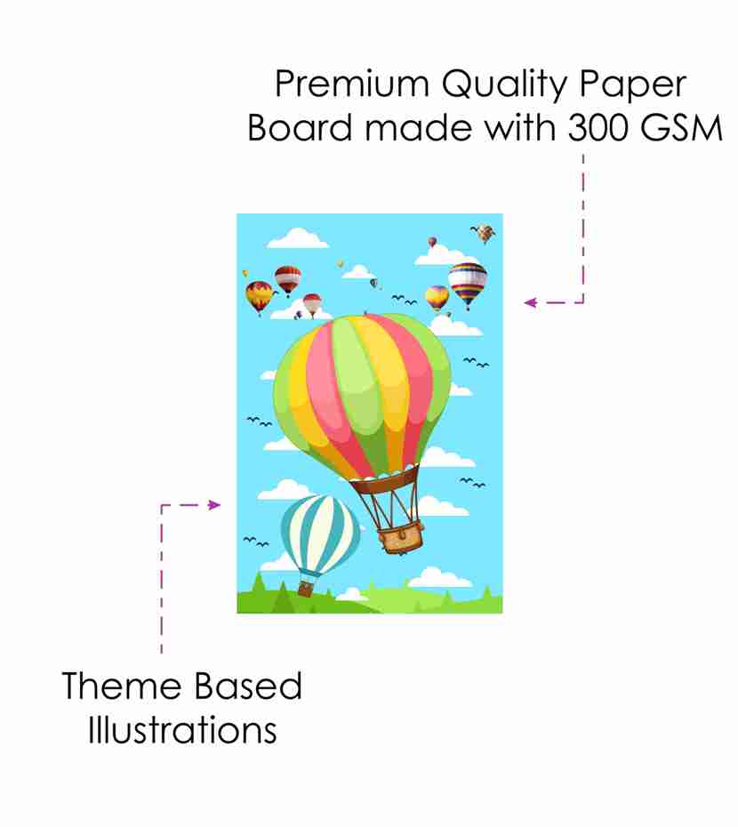Hot Air Balloon Theme Children's Birthday Party Invitations Cards with Envelopes - Kids Birthday Party Invitations for Boys or Girls,- Invitation Cards (Pack of 10)