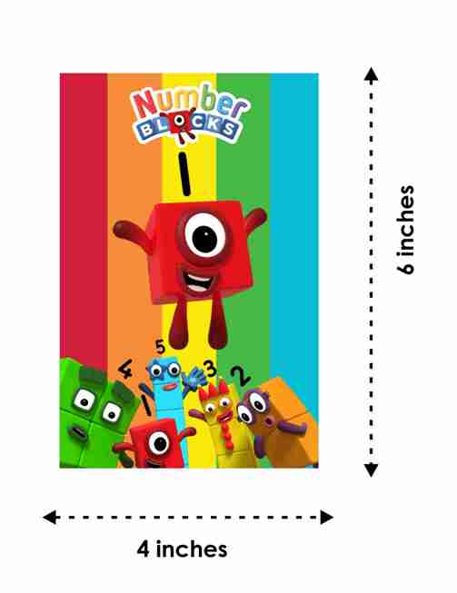 Number Blocks Theme Children's Birthday Party Invitations Cards with Envelopes - Kids Birthday Party Invitations for Boys or Girls,- Invitation Cards (Pack of 10)