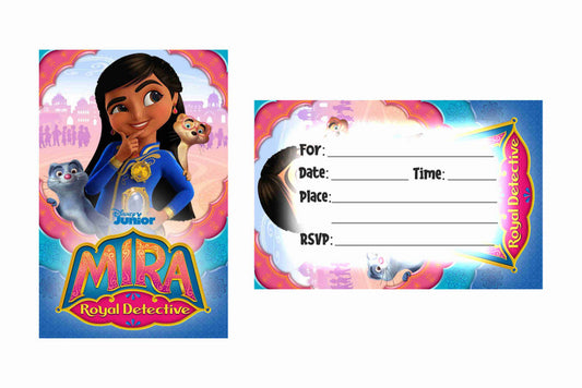 Mira Detective Theme Children's Birthday Party Invitations Cards with Envelopes - Kids Birthday Party Invitations for Boys or Girls,- Invitation Cards (Pack of 10)