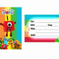 Number Blocks Theme Children's Birthday Party Invitations Cards with Envelopes - Kids Birthday Party Invitations for Boys or Girls,- Invitation Cards (Pack of 10)