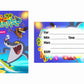 Zig and Sharko Theme Children's Birthday Party Invitations Cards with Envelopes - Kids Birthday Party Invitations for Boys or Girls,- Invitation Cards (Pack of 10)