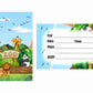 Zoo Theme Children's Birthday Party Invitations Cards with Envelopes - Kids Birthday Party Invitations for Boys or Girls,- Invitation Cards (Pack of 10)