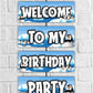 Penguin Theme Birthday Welcome Board Welcome to My Birthday Party Board for Door Party Hall Entrance Decoration Party Item for Indoor and Outdoor 2.3 feet