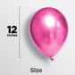 Pink Chrome Metallic 12 Inches Pack of 10 Balloons with Shiny Surface For Birthdays/Anniversary/Engagement/Baby Shower/bachelorette Party Decorations