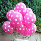 Pink Polka Dot 12 inches Balloon Pack of 10 for birthday decoration, Anniversary Weddings Engagement, Baby Shower, New Year decoration, Theme Party balloons