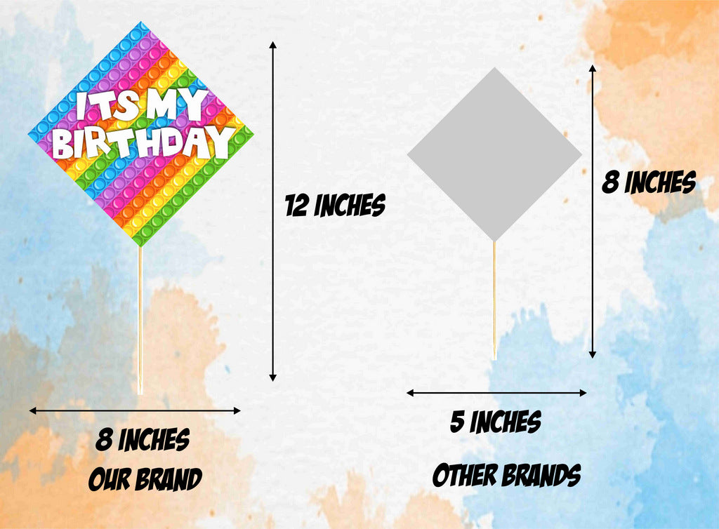 Pop It Birthday Photo Booth Party Props Theme Birthday Party Decoration, Birthday Photo Booth Party Item for Adults and Kids