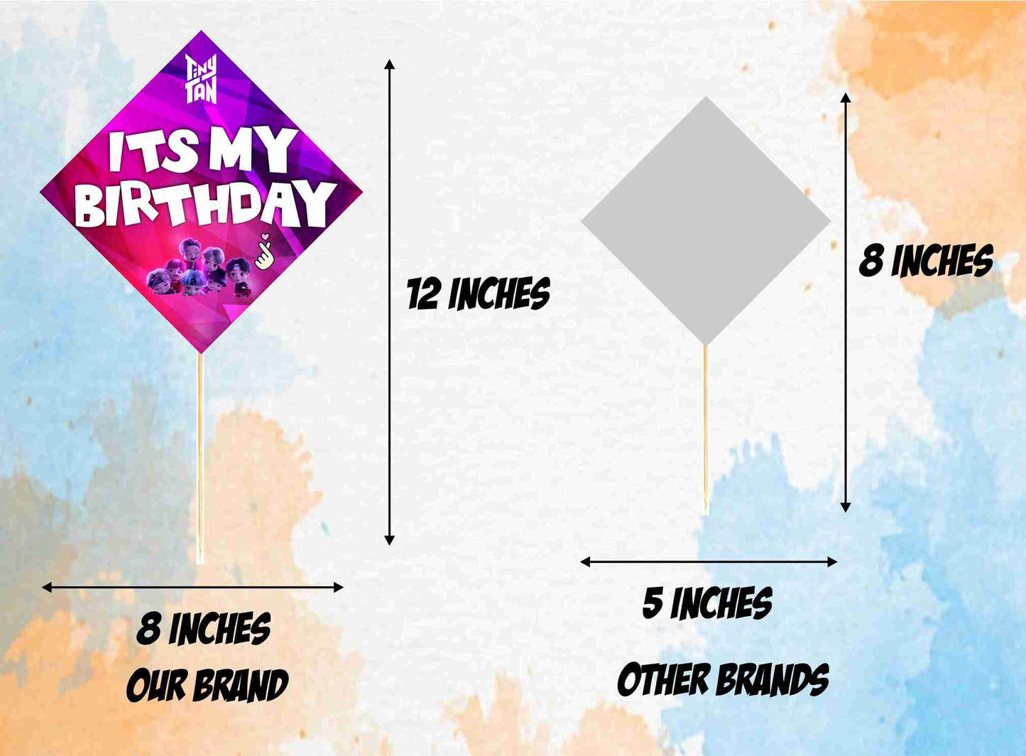 Tiny Tans BTS Birthday Photo Booth Party Props Theme Birthday Party Decoration, Birthday Photo Booth Party Item for Adults and Kids