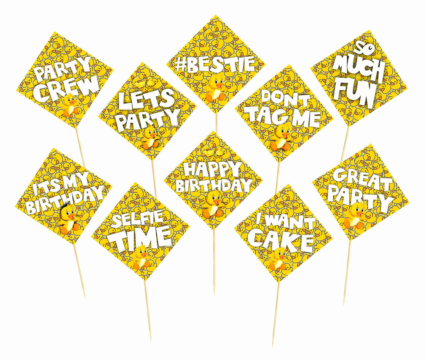 Duck  Birthday Photo Booth Party Props Theme Birthday Party Decoration, Birthday Photo Booth Party Item for Adults and Kids
