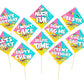 Beach Party Birthday Photo Booth Party Props Theme Birthday Party Decoration, Birthday Photo Booth Party Item for Adults and Kids