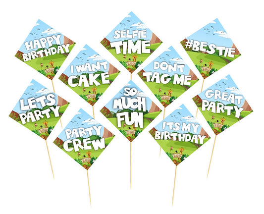 Zoo Birthday Photo Booth Party Props Theme Birthday Party Decoration, Birthday Photo Booth Party Item for Adults and Kids