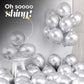 Silver Chrome Metallic 12 Inches Pack of 10 Balloons with Shiny Surface For Birthdays/Anniversary/Engagement/Baby Shower/bachelorette Party Decorations