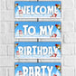 Snowman Theme Birthday Welcome Board Welcome to My Birthday Party Board for Door Party Hall Entrance Decoration Party Item for Indoor and Outdoor 2.3 feet