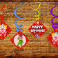 Joker Ceiling Hanging Swirls Decorations Cutout Festive Party Supplies (Pack of 6 swirls and cutout)
