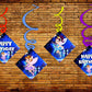 Fairy Ceiling Hanging Swirls Decorations Cutout Festive Party Supplies (Pack of 6 swirls and cutout)