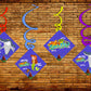 Zig and Sharko Ceiling Hanging Swirls Decorations Cutout Festive Party Supplies (Pack of 6 swirls and cutout)