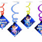 Fairy Ceiling Hanging Swirls Decorations Cutout Festive Party Supplies (Pack of 6 swirls and cutout)